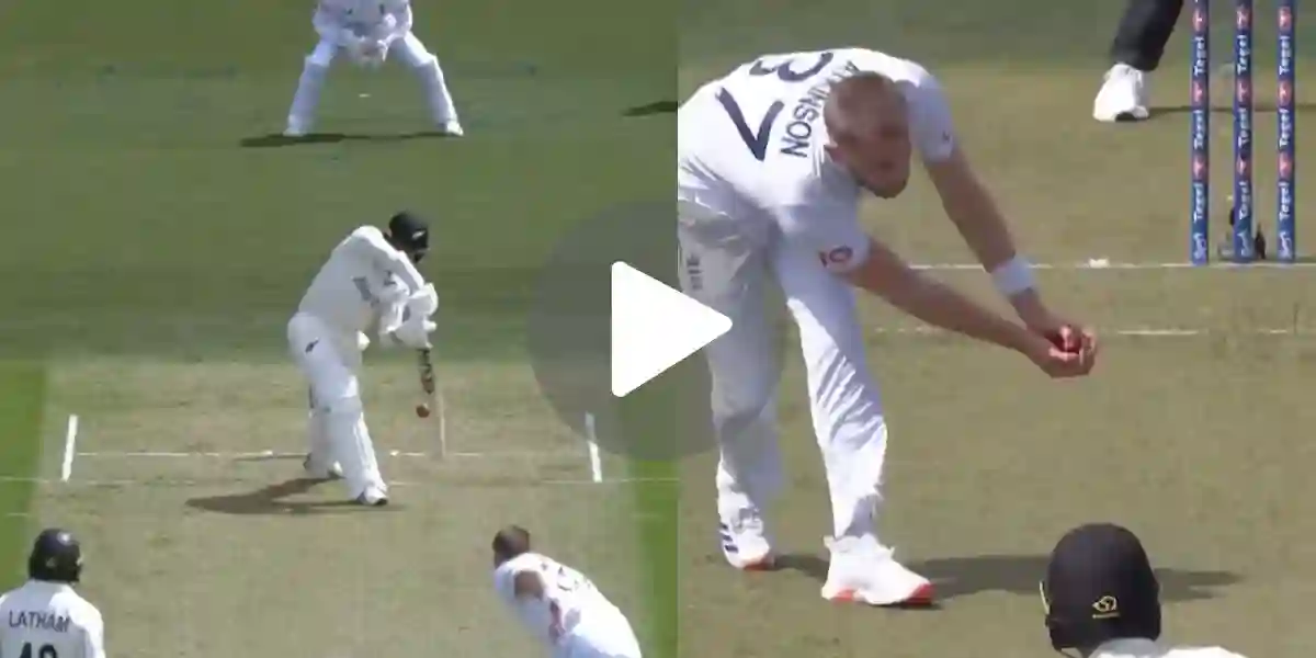 [Watch] Gus Atkinson's Low Diving Caught And Bowled Stuns Conway In NZ vs ENG Test